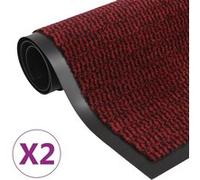 Vidaxl Paillassons Rectangulaires 2 Pcs 40 X 60 Cm Rouge
