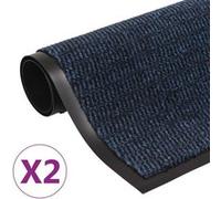 vidaXL Droogloopmatten 2 st rechthoekig getuft 60x90 cm blauw3051608 Bleu G