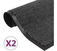 vidaXL Paillassons rectangulaires 3051613 tuftés 90 x 150 cm lot de 2 Anthracite