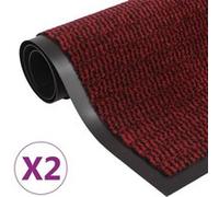 Vidaxl Paillassons Rectangulaires 2 Pcs 90 X 150 Cm Rouge