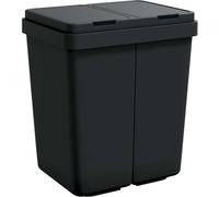 vidaXL Duo Poubelle Anthracite 2x25 L