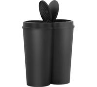 vidaXL Duo Poubelle Noir 50 L