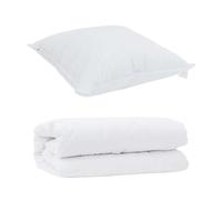 Vidaxl Duvet Avec Oreiller 2 Pcs Blanc 140 X 200 Cm Microfibre