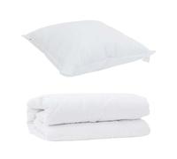Vidaxl Duvet Avec Oreiller 2 Pcs Blanc 140 X 200 Cm Microfibre