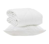 Vidaxl Duvet Avec Oreiller Autre 2 Pcs Blanc 155 X 200 Cm Microfibre