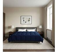 vidaXL Duvet complet toute l'année Bleu foncé 240 x 260 cm Microfibre 42026060
