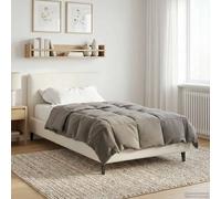 vidaXL Duvet complet toute l'année Gris clair 155 x 200 cm Microfibre