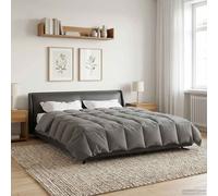 vidaXL Duvet complet toute l'année Gris clair 220 x 260 cm Microfibre