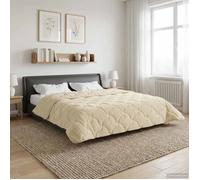 vidaXL Duvet complet toute l'année Matelassé Crème 200 x 200 cm 42026292
