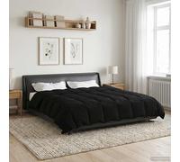 vidaXL Duvet complet toute l'année Noir 200 x 200 cm Microfibre