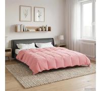 vidaXL Duvet complet toute l'année Rose 240 x 260 cm Microfibre