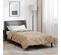vidaXL Duvet complet toute l'année Taupe 220 x 140 cm Microfibre