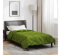 vidaXL Duvet complet toute l'année Vert 200 x 135 cm Microfibre