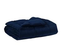 vidaXL Duvet d'été simple Matelassé Bleu foncé 140 x 200 cm Microfibre