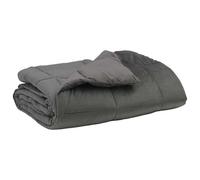 vidaXL Duvet d'été simple Matelassé Gris clair 200 x 200 cm Microfibre