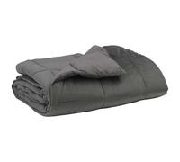 vidaXL Duvet d'été simple Matelassé Gris clair 240 x 260 cm Microfibre