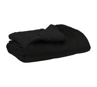 vidaXL Duvet d'été simple Matelassé Noir 140 x 220 cm Microfibre