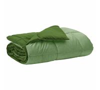 vidaXL Duvet d'été simple Matelassé Vert 220 x 260 cm Microfibre