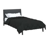 vidaXL Duvet d'été simple Noir 200 x 140 cm Microfibre, Chambre à coucher, Rectangulaire, Duvet moderne, Couverture matelassée extra douce, Évacuation de l'humidité, Hypoallergénique, Housse lavable e