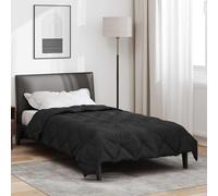 vidaXL Duvet d'été simple Noir 220 x 155 cm Microfibre