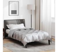 vidaXL Duvet d'hiver Argenté 220 x 140 cm Satin et Microfibre