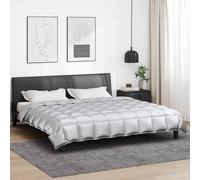 vidaXL Duvet d'hiver Argenté 240 x 200 cm Satin et Microfibre