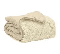 vidaXL Duvet d'hiver Crème 220 x 240 cm Microfibre et polaire Teddy