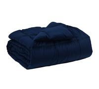 vidaXL Duvet d'hiver Matelassé Bleu foncé 200 x 220 cm Microfibre