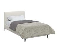 vidaXL Duvet d'hiver Matelassé Gris Clair 140 x 220 cm, Couette Moderne, Couvre-lit Douillet, Couverture Douce, Plaid résistant, Confortable et Fonctionnelle