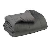 vidaXL Duvet d'hiver Matelassé Gris clair 140 x 220 cm Microfibre