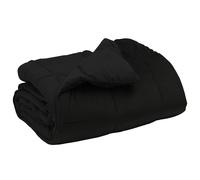 vidaXL Duvet d'hiver Matelassé Noir 200 x 240 cm Microfibre