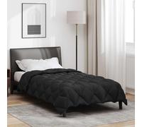 vidaXL Duvet d'hiver Noir 200 x 140 cm Microfibre