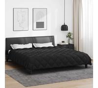 vidaXL Duvet d'hiver Noir 220 x 200 cm Microfibre