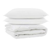 vidaXL Duvet toutes saisons 3 pcs Blanc 240 x 220 cm Microfibre