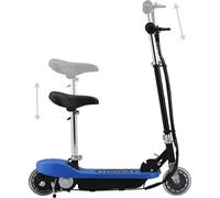 vidaXL E-Scooter avec siège 120 W bleu