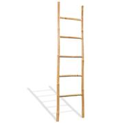 Vidaxl Échelle À Serviettes 5 Échelons Bambou 150 Cm