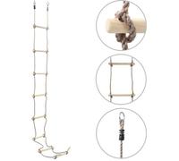 vidaXL Échelle de corde pour enfants 290 cm Bois