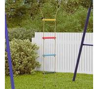 vidaXL Échelle de corde pour enfants avec 4 échelons multicolore, échelle d'escalade, balançoire de corde, balançoire de 4009277 Multicolore G