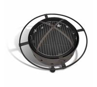 vidaXL Échelle de Feu Lune Noir 82 x 82 x 64 cm Acier