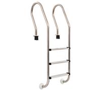 Zwembadladder met 3 sporten 120 cm roestvrij staal 30491733
