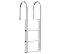 Vidaxl Échelle De Quai Argent 45 X 11,5 X 134 Cm Aluminium