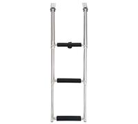 vidaXL Échelle d'embarquement pliable 3 marches Acier inoxydable 92374