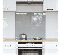 Vidaxl Éclairage De Dosseret De Cuisine Gris Clair 70x60x0,6 Cm En Verre Trempé Gris