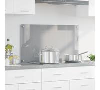 vidaXL Éclairage de dosseret de cuisine Gris clair 90x50x0,6 cm Verre trempé