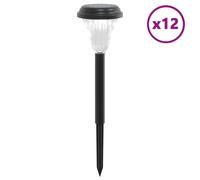 vidaXL Eclairage solaire de chemin avec piquet de terre 12 pcs. Blanc