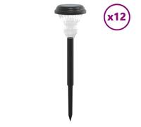 vidaXL Eclairage solaire de chemin avec piquet de terre 12 pcs. Blanc