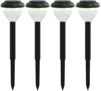 vidaXL Eclairage solaire de chemin avec piquet de terre 4 pcs. Blanc chaud & RGB