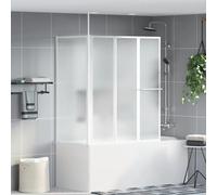 vidaXL Écran de bain Dépoli 120 x 70 x 137 cm Aluminium & Panneau PP