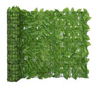 vidaXL Ecran de Balcon avec Feuilles Clôture de Balcon Brise-Vent Ecran d'Intimité Ecran de Protection Jardin Terrasse Extérieur Vert 500x100 cm