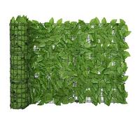 vidaXL Ecran de Balcon avec Feuilles Clôture de Balcon Brise-Vent Ecran d'Intimité Ecran de Protection Jardin Terrasse Extérieur Vert 400x75 cm